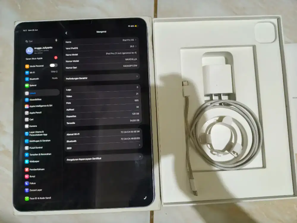 Ipad Pro M2 128GB like new Full Set Original
