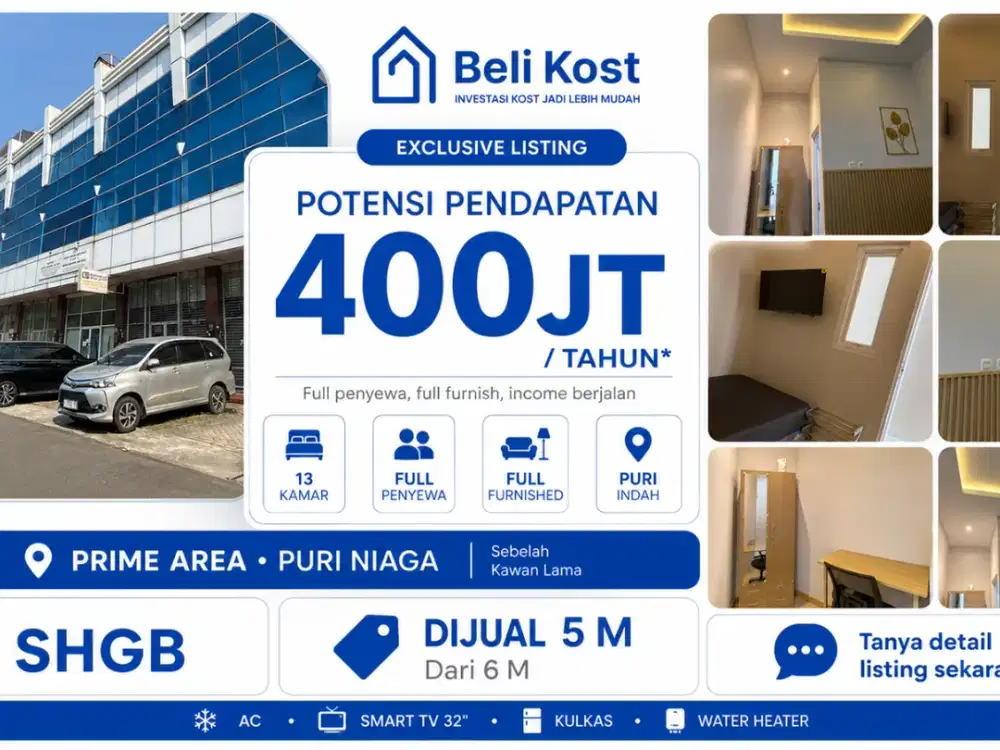 DIJUAL CEPAT KOSAN JAKARTA BARAT