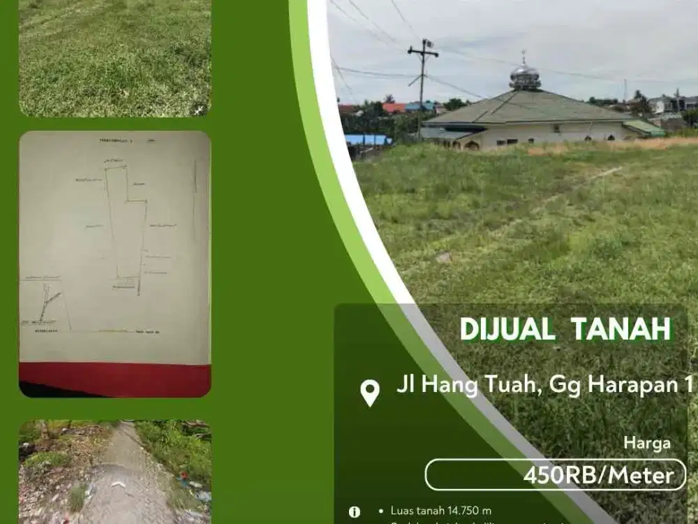 Dijual Tanah Siap Pakai Pekanbaru Kota GG Harapan I !