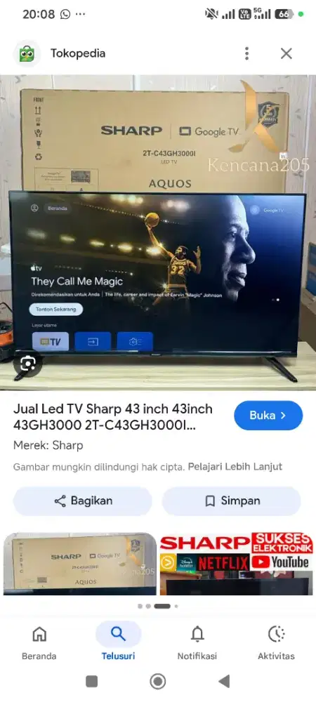 Sharp 43 2K Google TV (Seri 2T-C43GH3000i)