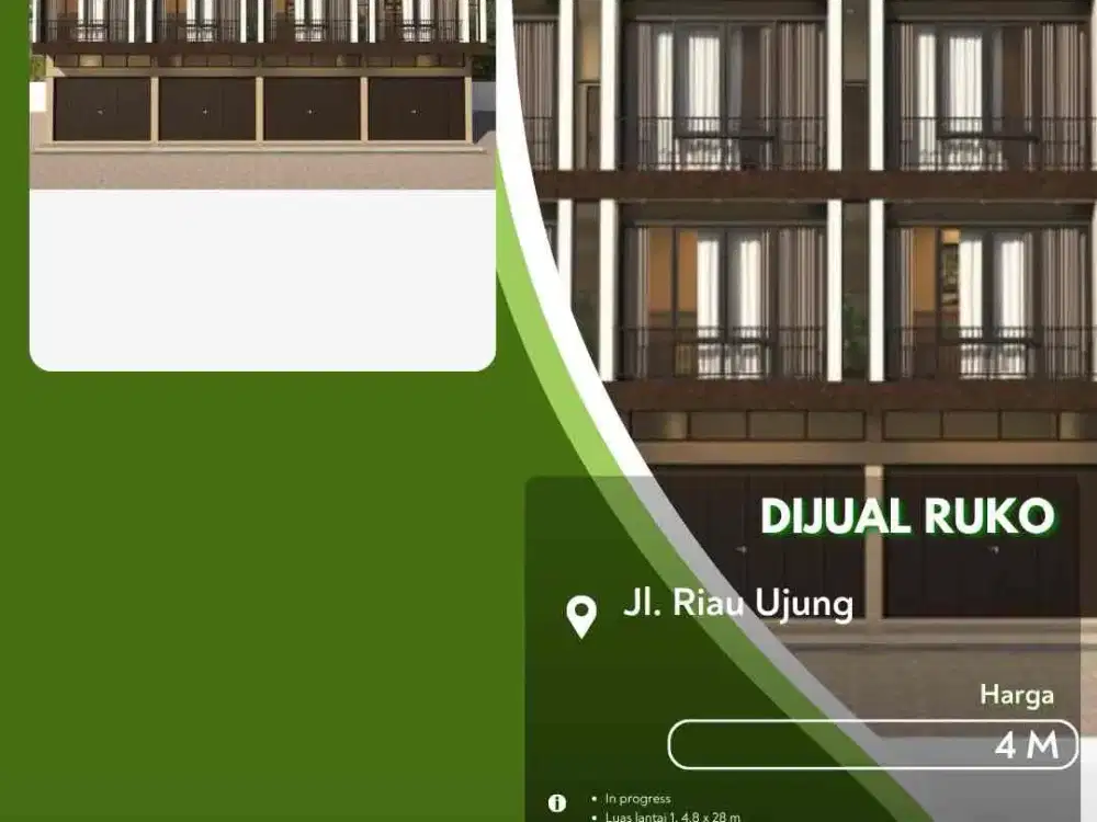 Dijual Ruko Jalan Riau Ujung Pekanbaru Kota Siap Usaha!