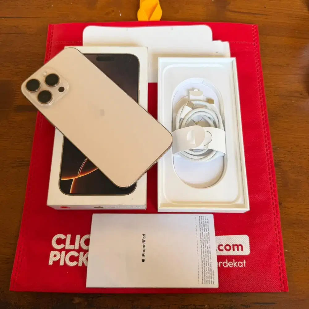 iphone 16 Pro max 256GB Desert Titanium Garansi iBox 8 Bulan lagi