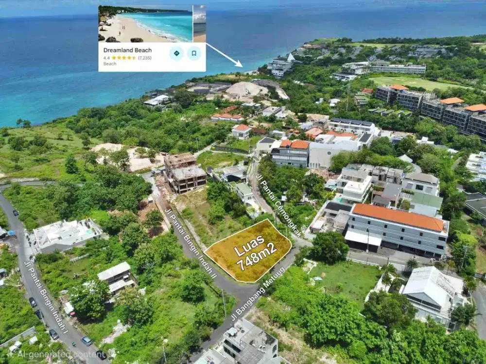 Tanah Ocean View Zona Pink Pantai Cemongkak Pecatu Bali