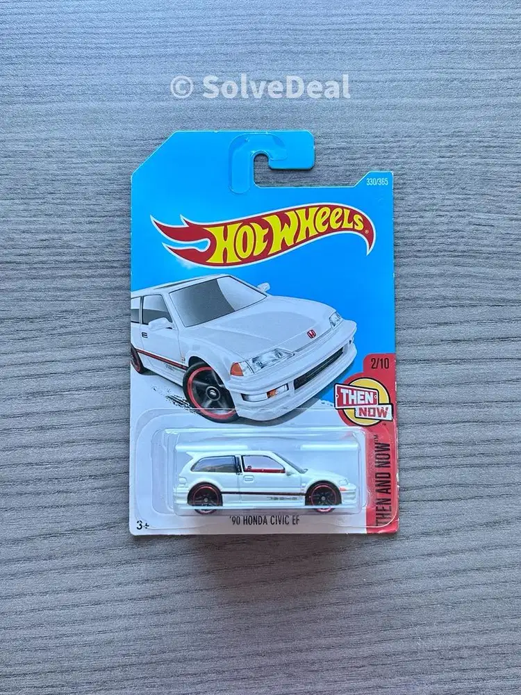 Hot Wheels 90 Honda Civic EF 2017 White Koleksi Hotwheels
