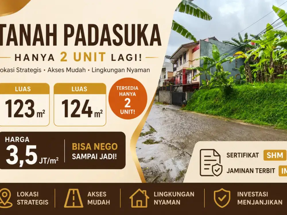Tanah Kavling Padasuka dekat dengan Saung Angklung Udjo