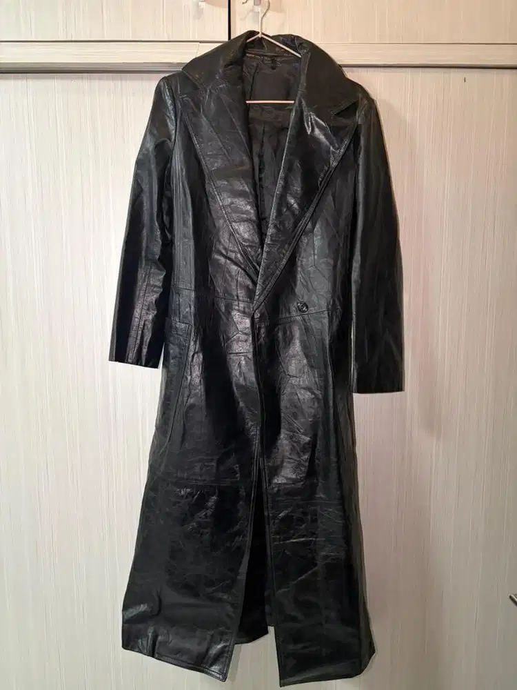 GENUINE LEATHER LONG COAT / JACKET FOR SPRING / WINTER