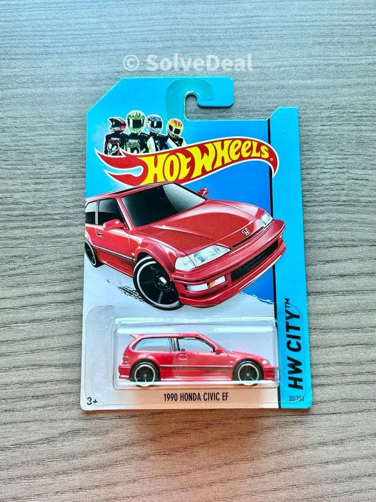 Hot Wheels 1990 Honda Civic EF 2014 Red Koleksi Hotwheels