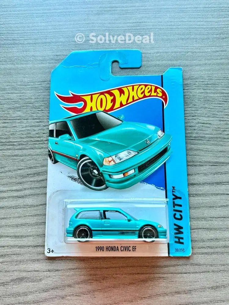 Hot Wheels 1990 Honda Civic EF 2014 Pearl Aqua Koleksi Hotwheels