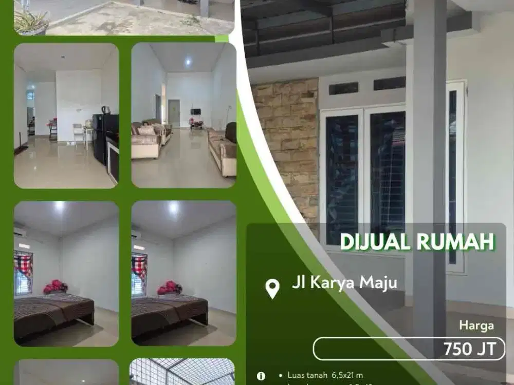 Dijual Rumah Siap Pakai Daerah Karya Maju Pekanbaru Kota!
