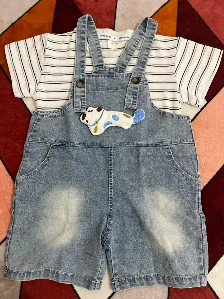 Overall jeans usia 1 tahun