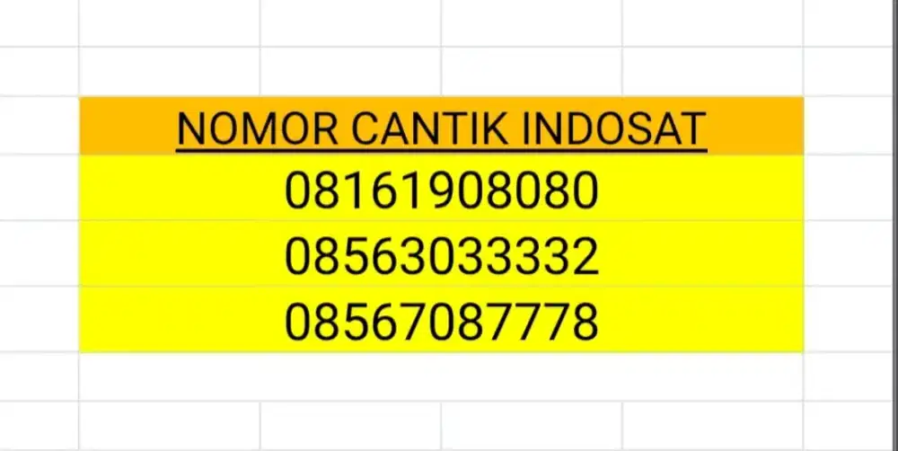 Nomor Cantik Indosat