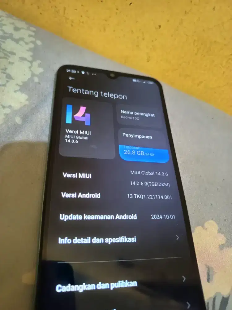 Jual Redmi 10C 4/64 batangan muluss