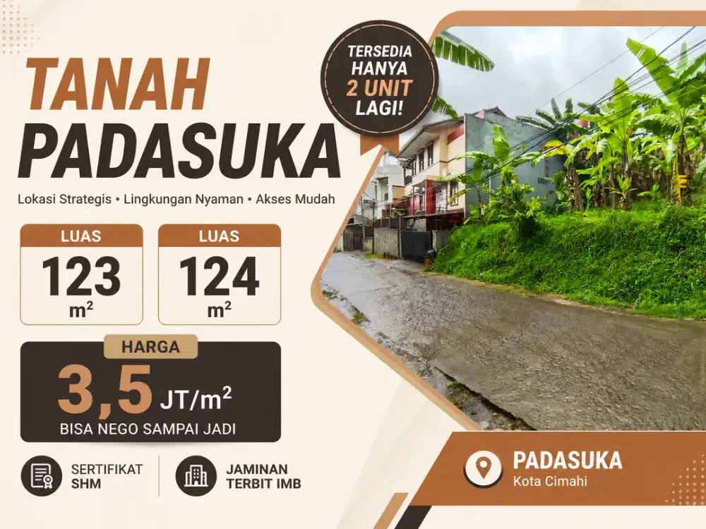 Tanah Padasuka Dekat dengan Saung Angklung Udjo