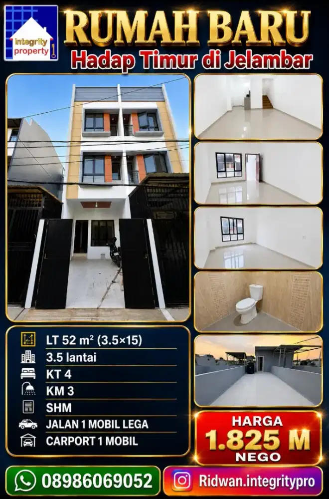 IP3058:  Rumah Baru Jelambar Dekat ke Borobudur