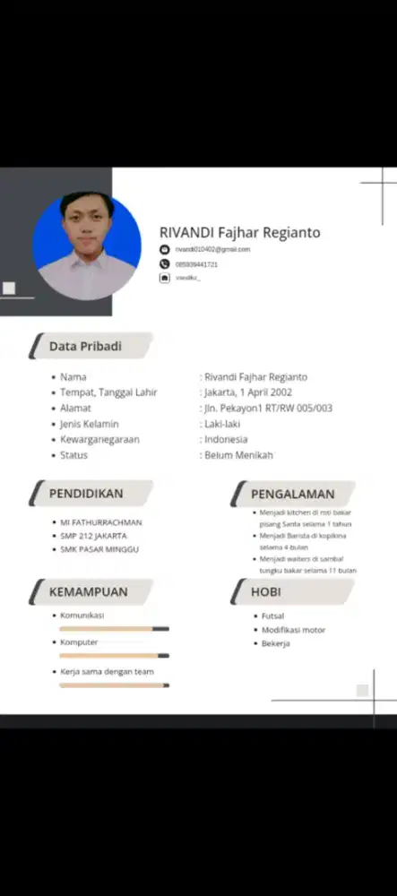 Sedang mencari pekerjaan F&B