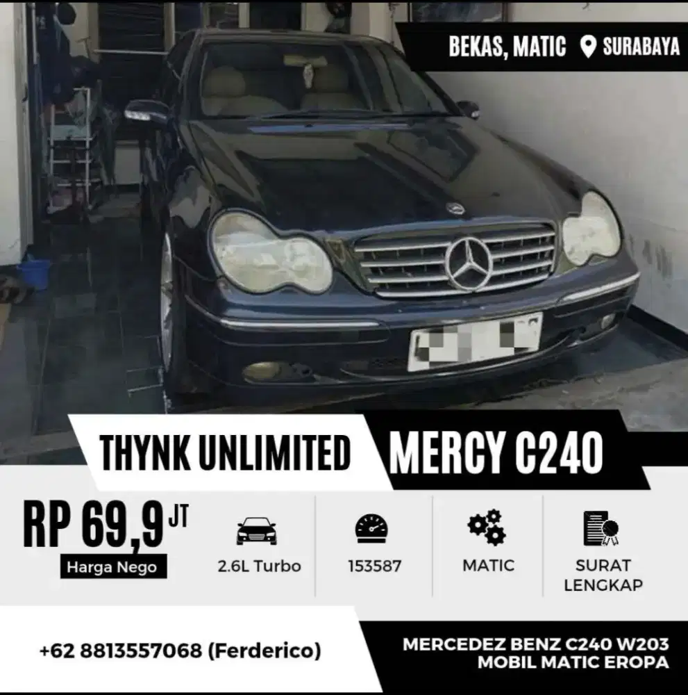 Mercedes Benz c240 w203 hitam