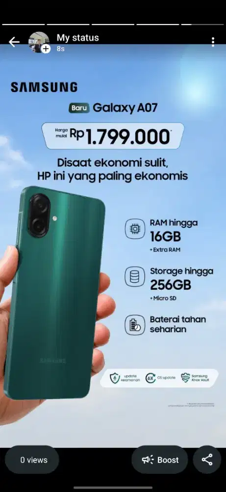 SAMSUNG A07 4+4 / 64 GB