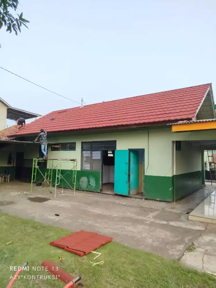 Baja ringan atap rumah atap genteng metal pasir terpasang murah
