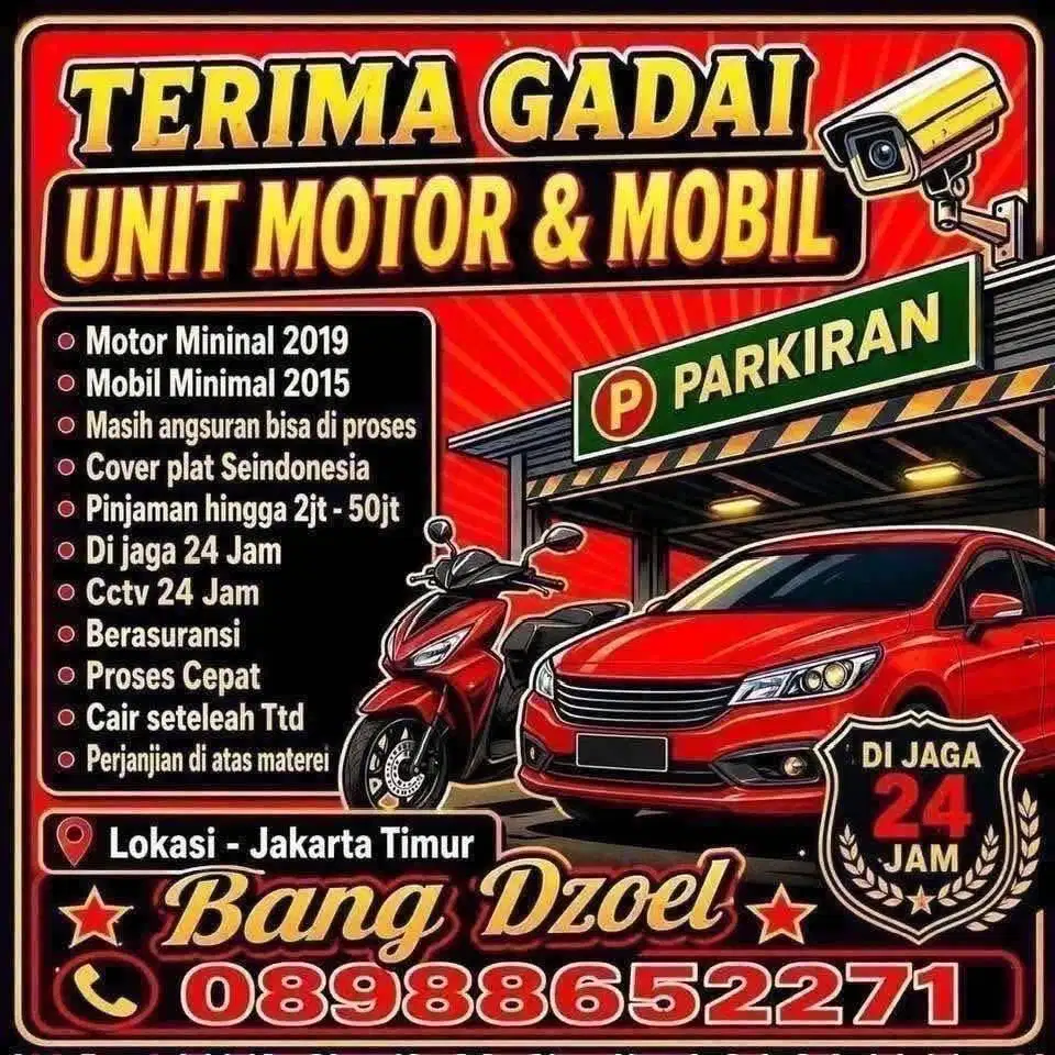 TERIMA GADAI UNIT MOTOR DAN MOBIL
