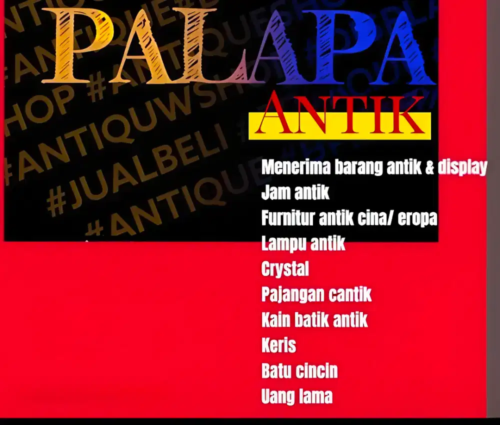 Jual beli antik dan display