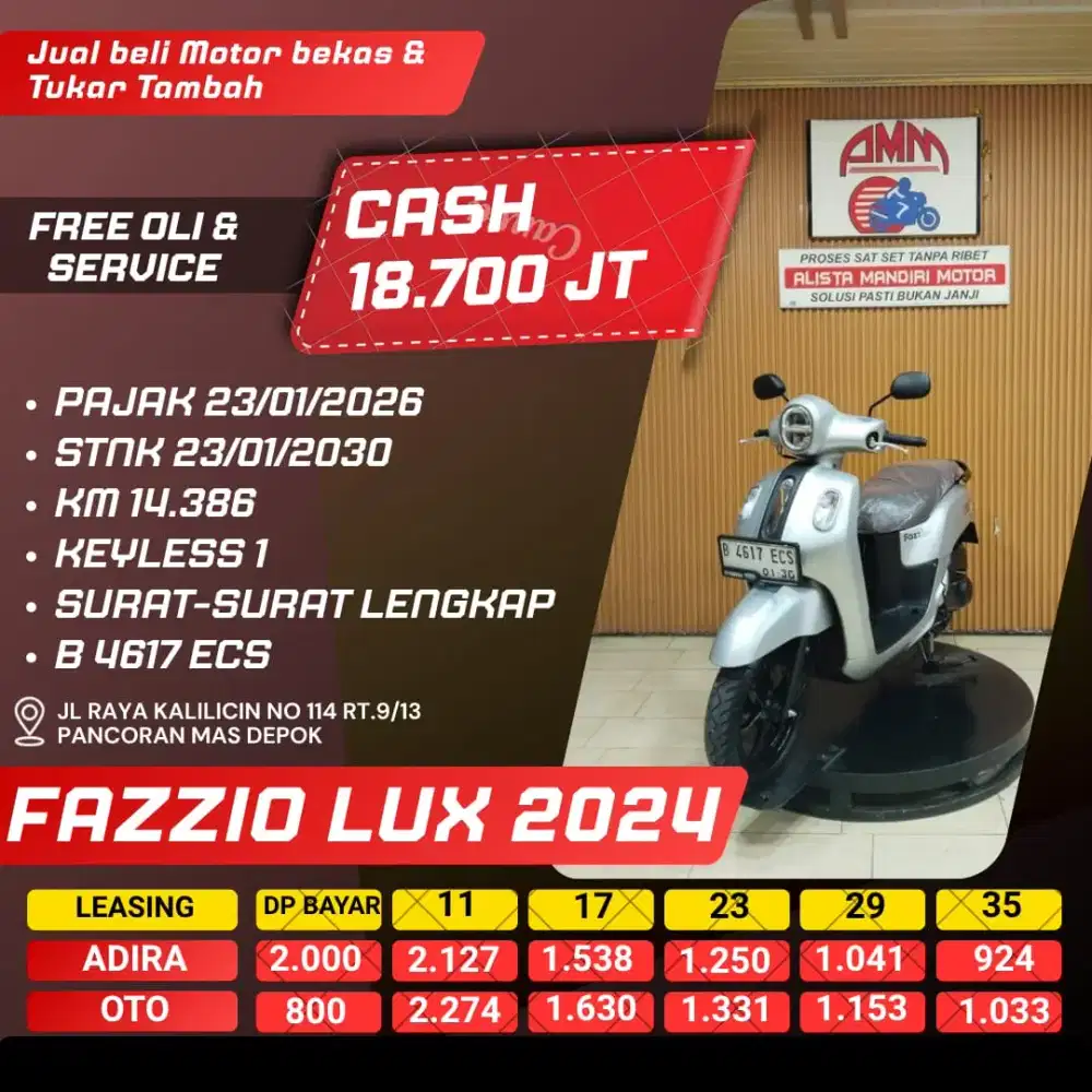 FAZZIO LUX 2024 DP 800 CASH / KREDIT ALISTA
