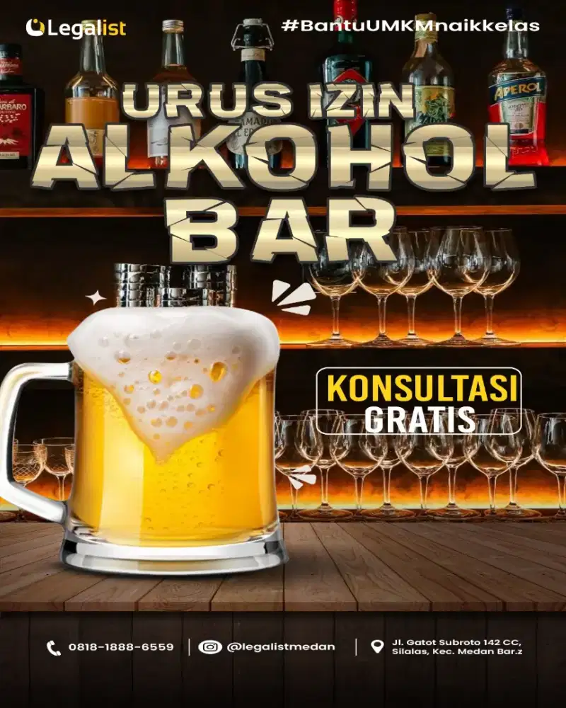 Pengurusan izin minuman alkohol, izin billiard, dan izin usaha lainnya
