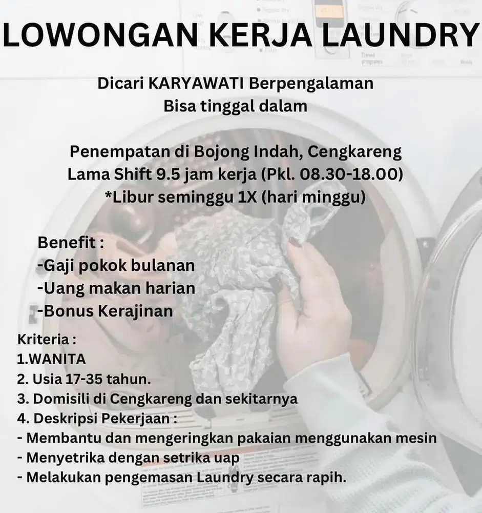 LOWONGAN CUCI GOSOK