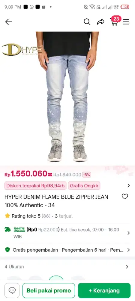 Original Hyper Denim los angles size 30-31 mulus