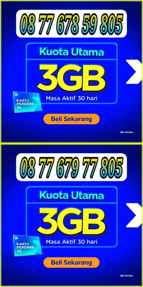 Perdana XL Ekor BOS, Kouta 3Giga