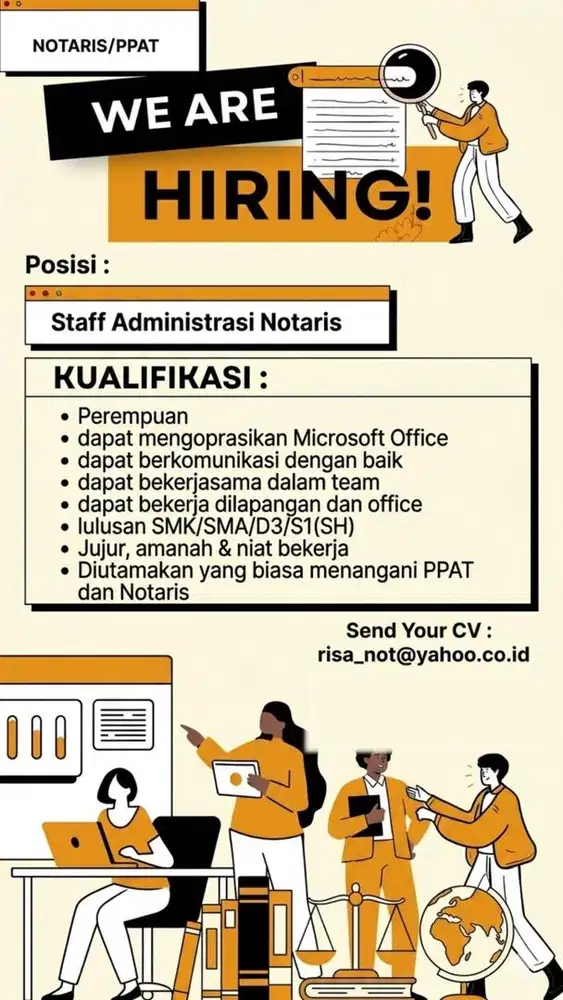 Lowongan Kerja Staf Administrasi Kantor Notaris