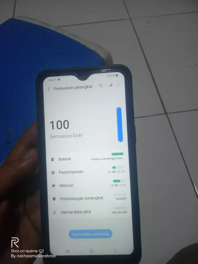 Dijual cepat hp Samsung a10s batangan lumayan mulus