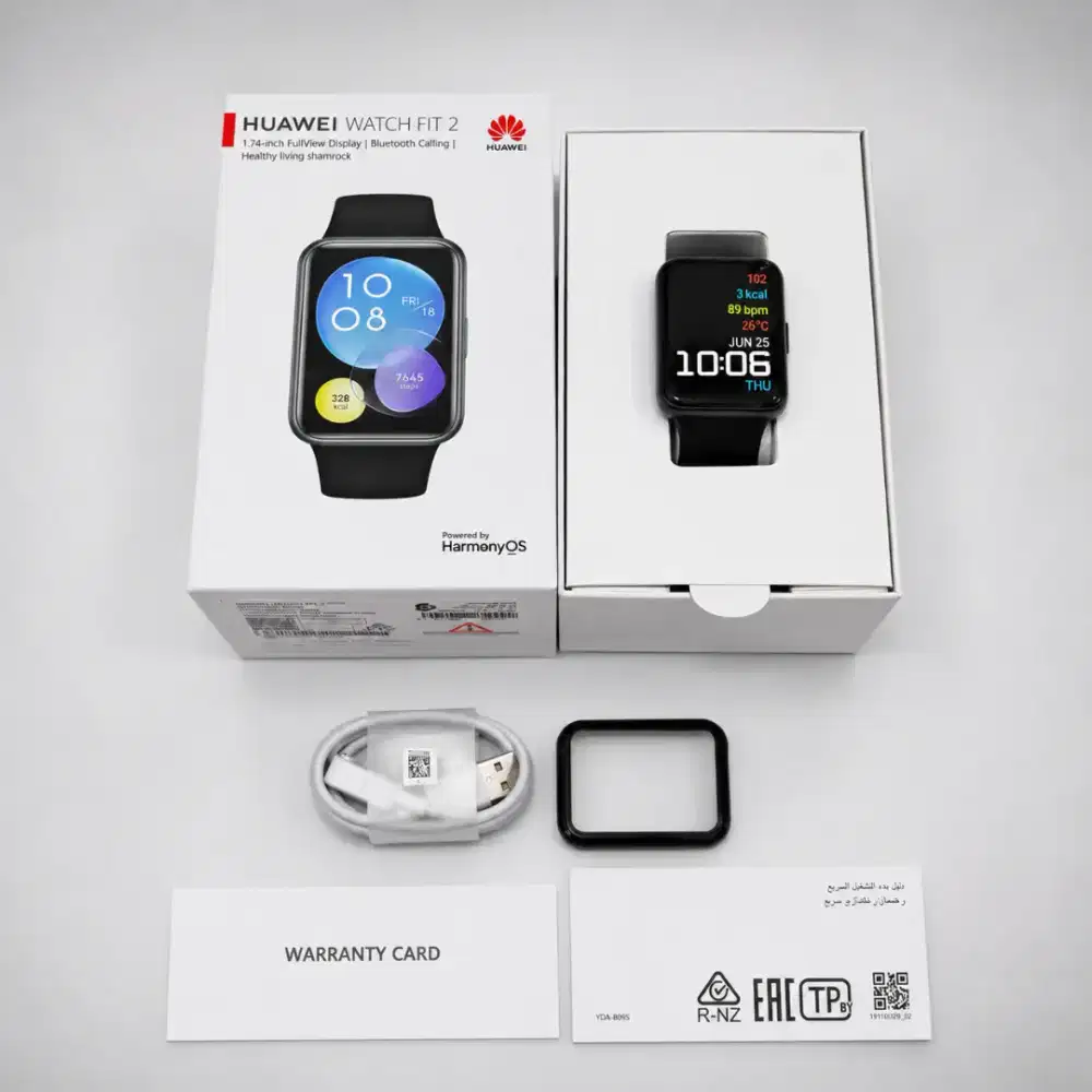 Huawei Watch Fit 2 black fullset mulus Ex. garansi resmi
