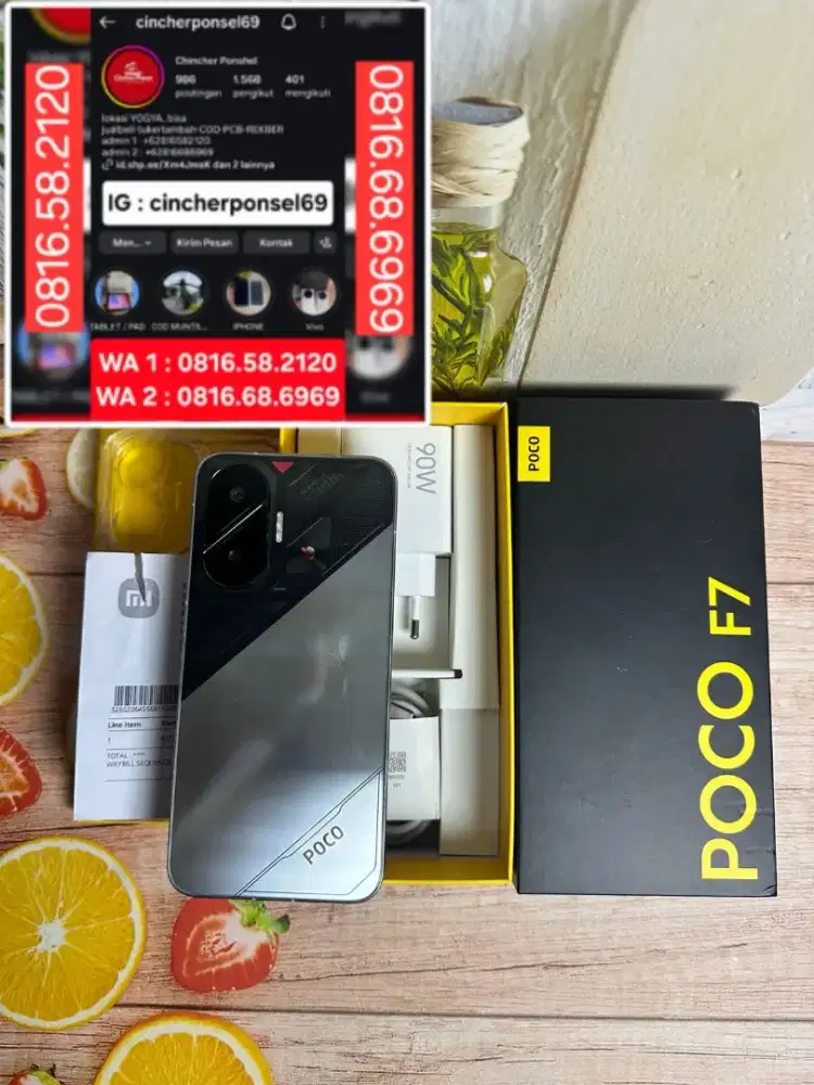 Jual HP likenew Poco F7 5G 12/512 istimewa garansi sampai mei 2027