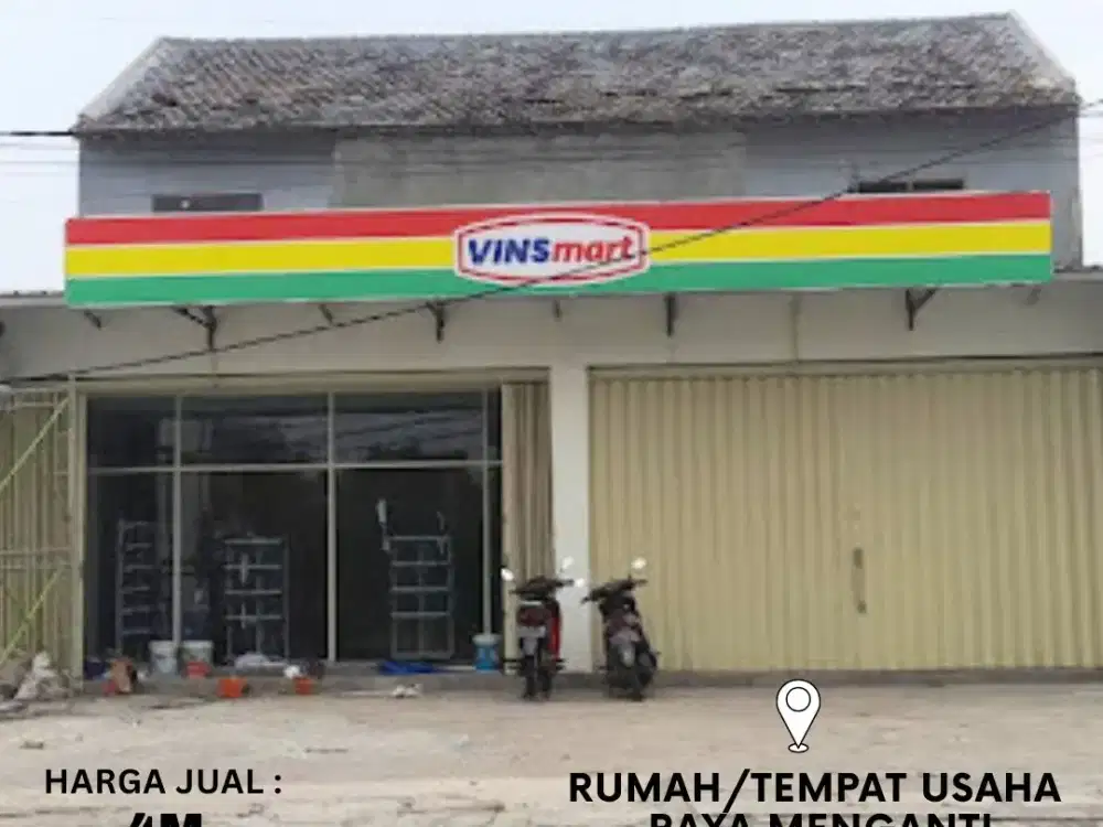 Rumah Tempat Usaha Raya Menganti