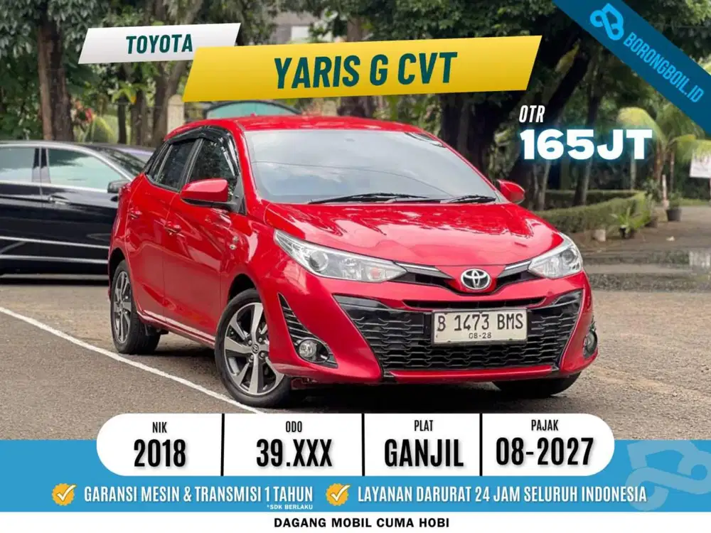 TERMURAHH TOYOTA YARIS G CVT 2018 MERAH
