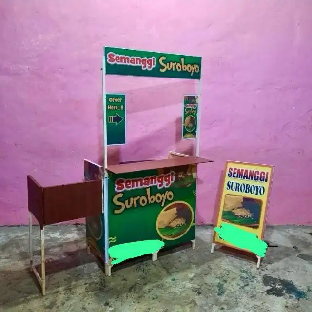 Booth Jualan Portable Lipat Lengkap Siap Pakai