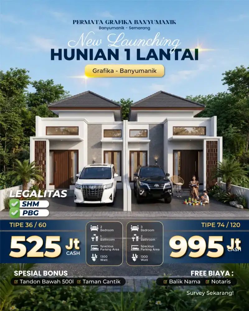RUMAH MURAH  MINIMALIS DI GRAFIKA BANYUMANIK 10 MENIT UNDIP TEMBALANG