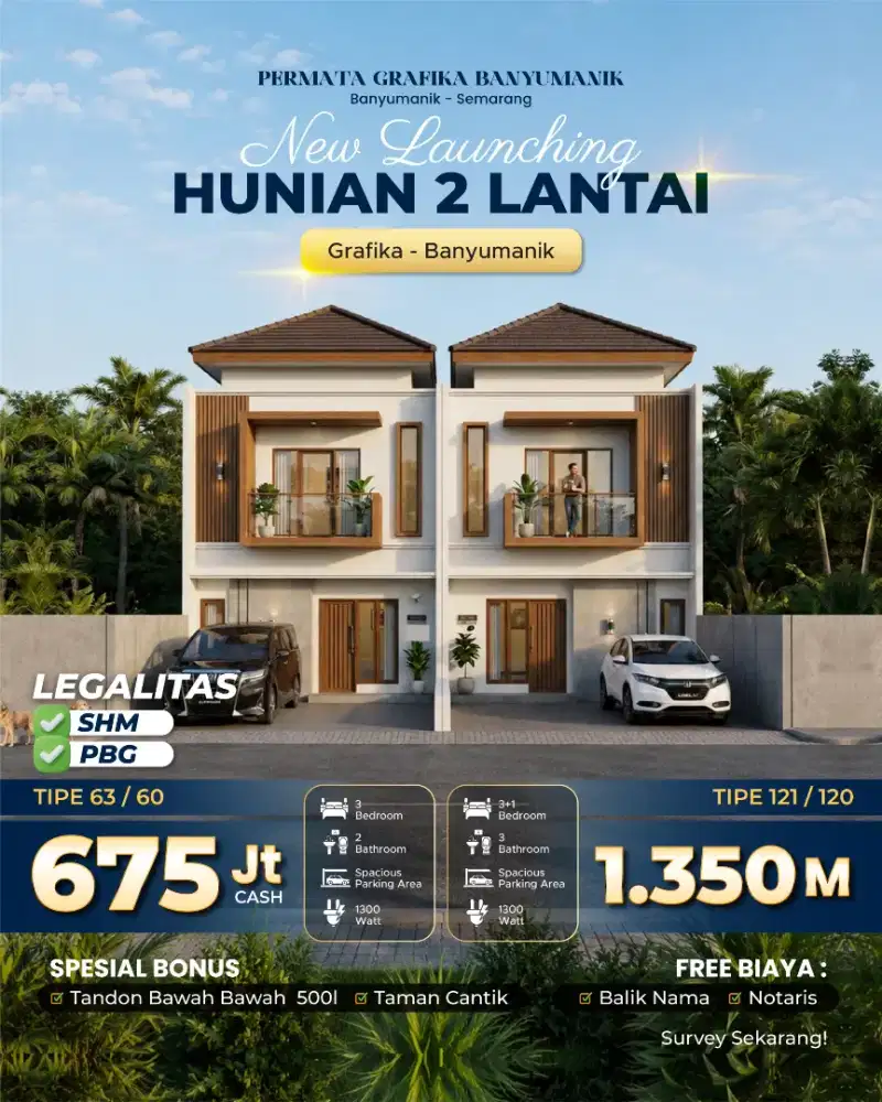 RUMAH BAGUS MURAH 2 LANTAI DI GRAFIKA BANYUMANIK UNDIP TEMBALANG