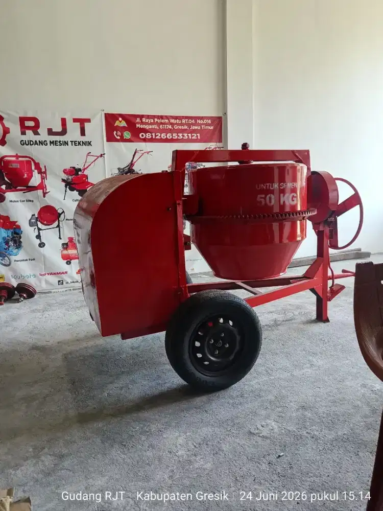 Molen cor 50kg ban mobil komplit diesel siap pakai
