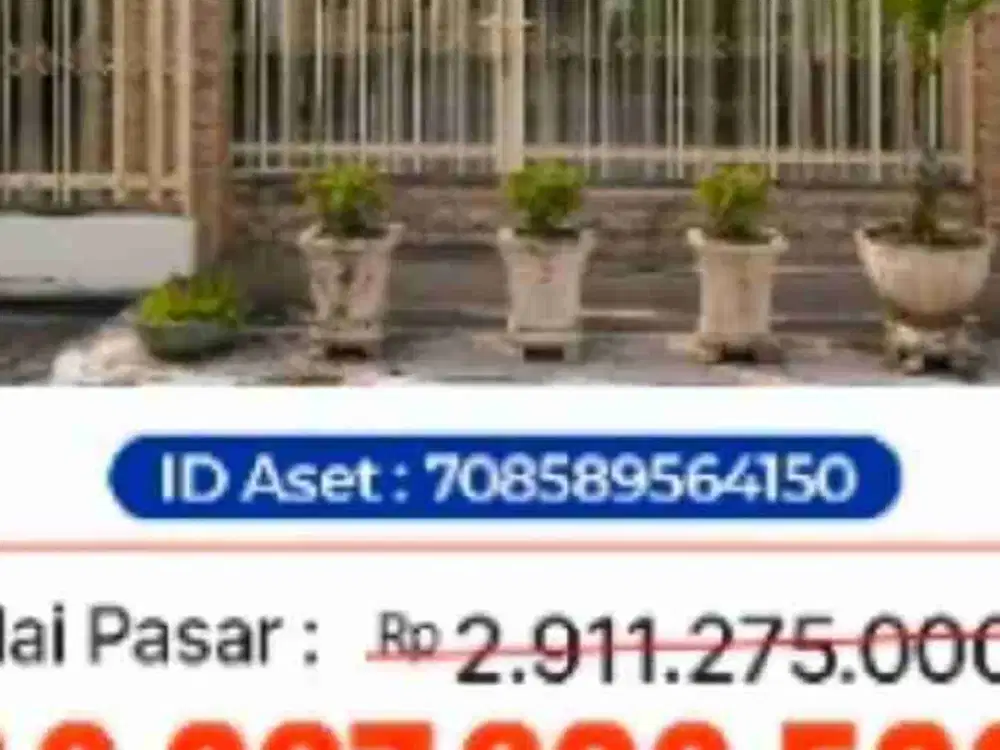 RUMAH LELANG : Jaka Permai Bekasi Barat