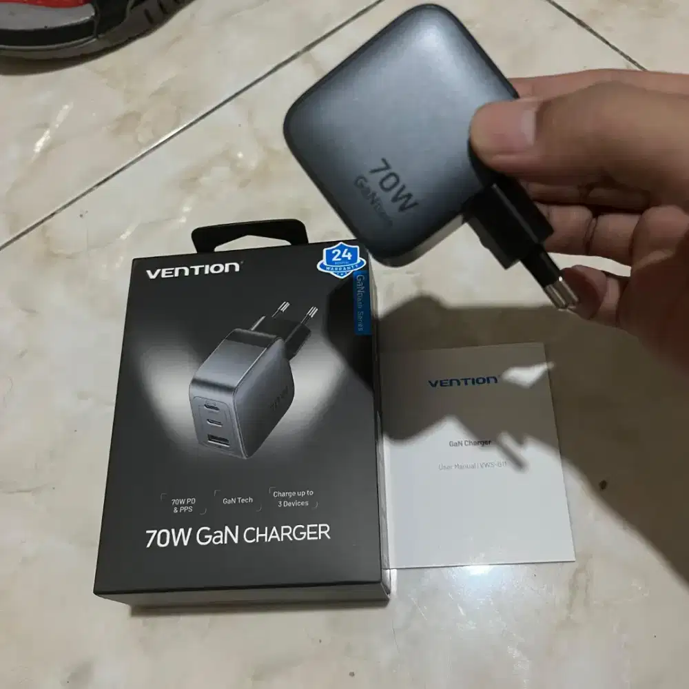 Charger vention gan dash 70watt