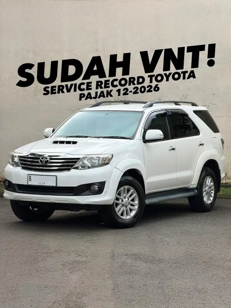 HARGA CASH! Pjk 12/26! Fortuner G VNT AT 2012 Toyota 2.5