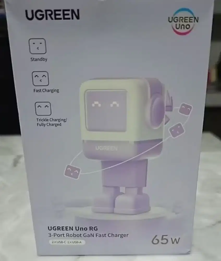 Kepala Charger Ugreen Robot UNO 65Watt