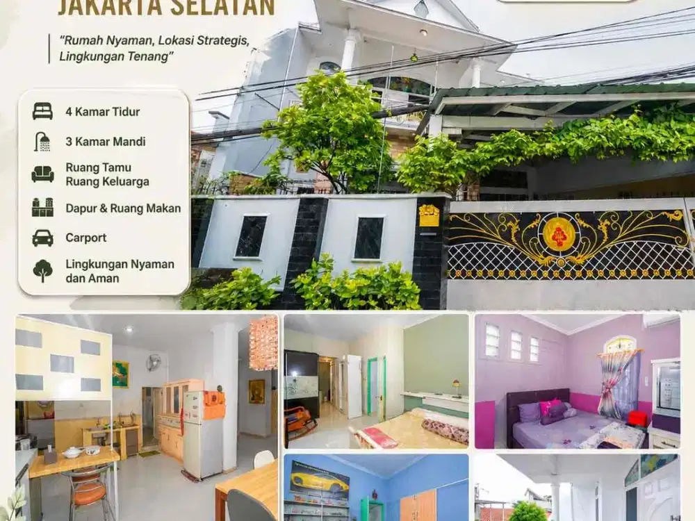 Dijual Rumah 2 lt di Tanjungbarat, Jagakarsa, Jakarta Selatan BUKAN PERUMAHAN BAGUS
Akses dekat Stasiun Tanjungbarat, AEON Mall, Tol JORR