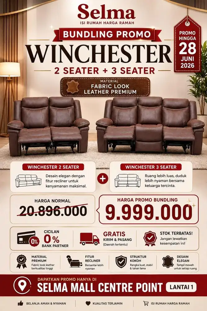 Sofa recliner winchester 2+1