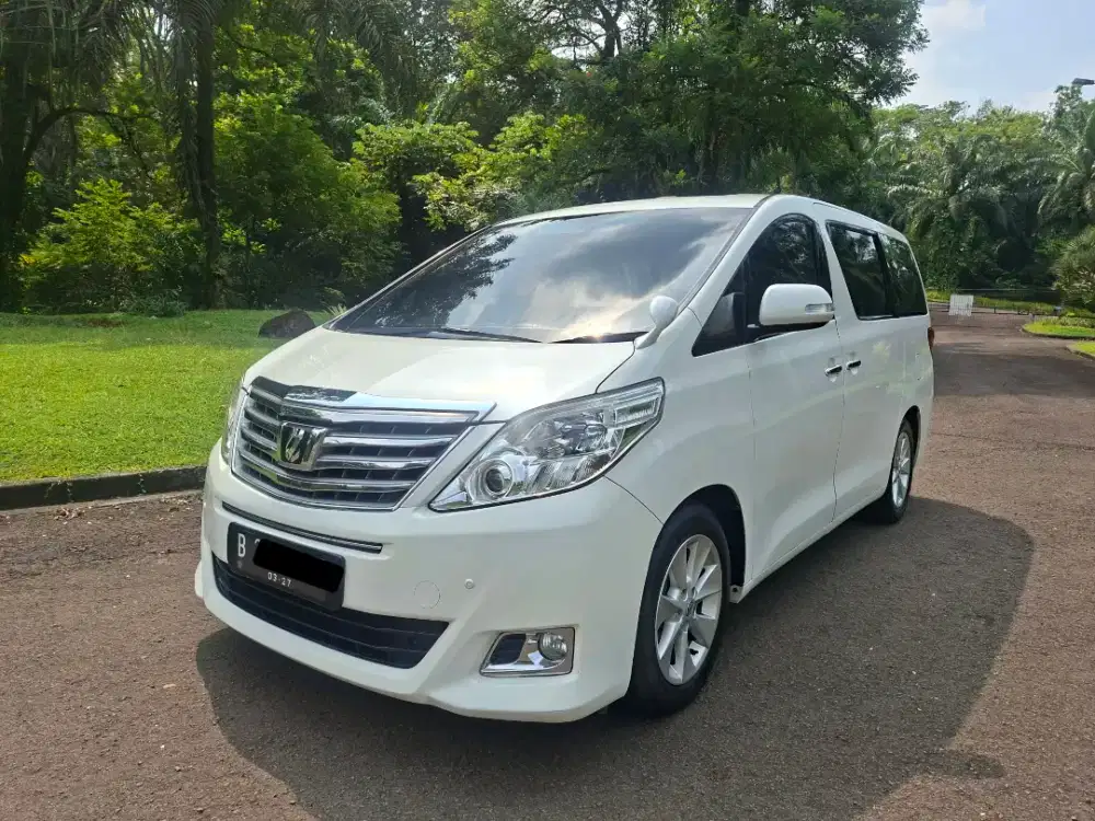 (Harga Cash) Alphard 2.4 G ATPM NIK 2013 Putih LOW KM