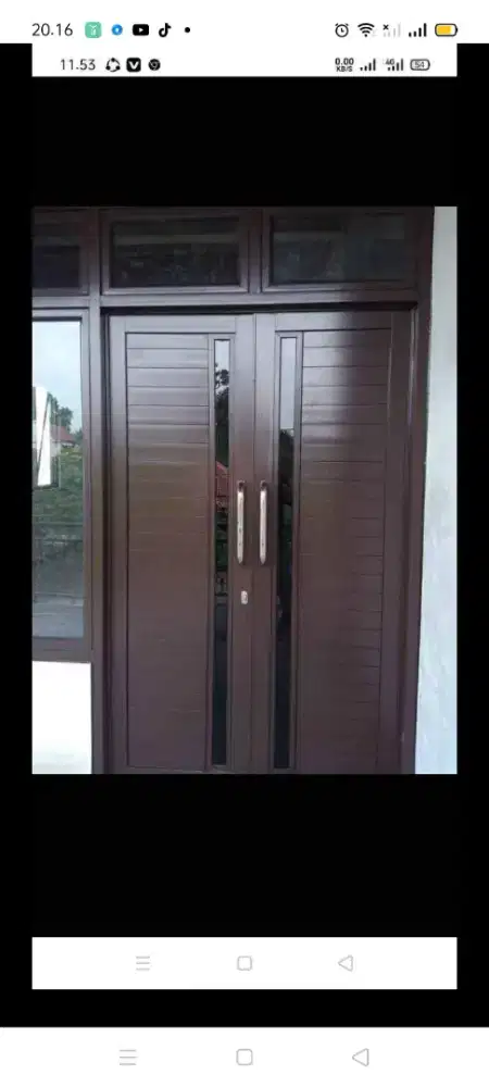 Jual kusen pintu satu dan pintu dua dari bahan aluminium dan kayu
