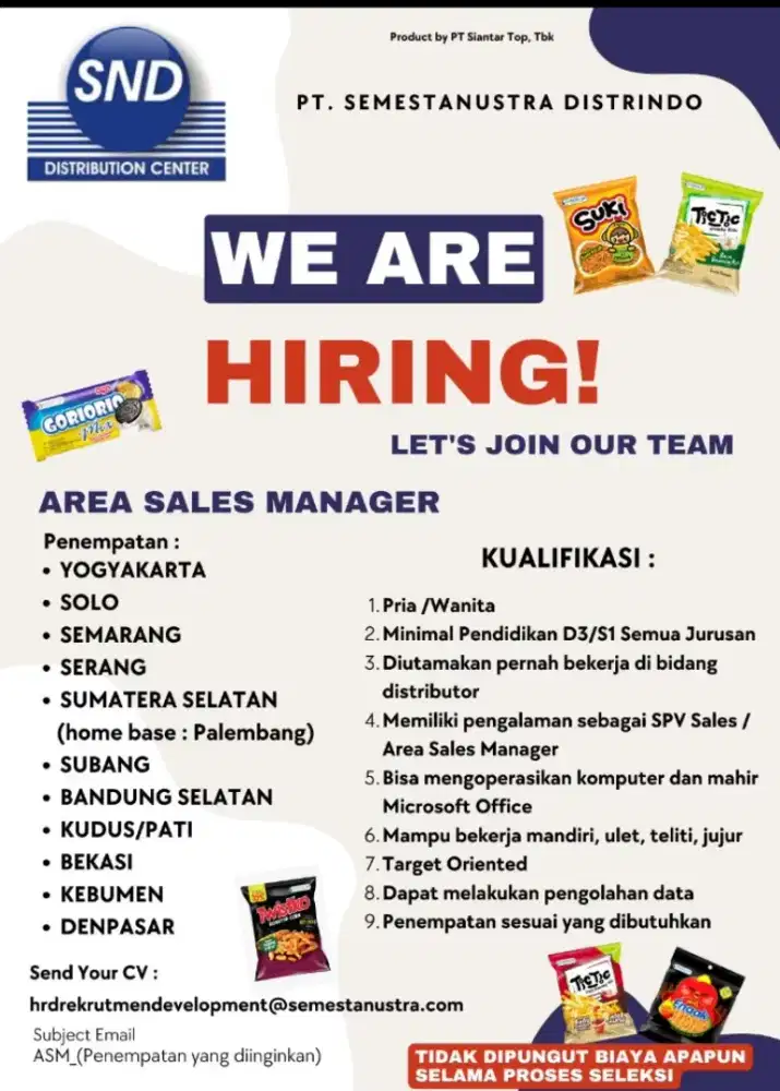 Loker sales area Denpasar