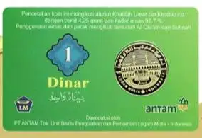 koin dinar emas 4,25gr 22 karat siap mahar kawin koleksi investasi top