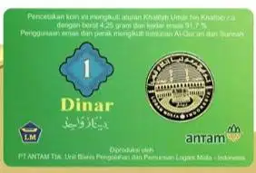 koin dinar emas 4,25gr 22 karat layak mahar kawin koleksi investasi ok
